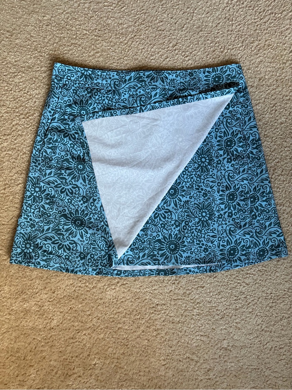 RipSkirt Wraparound Skirt Sz XL Length 2 Tuscan Blues Adjustable Waist Pockets